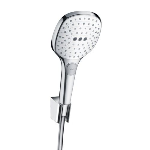 Hansgrohe-HG-Brausenset-Raindance-Select-E-120-PorterS-weiss-chr-1600mm-Brauseschlauch-26720400 gallery number 1